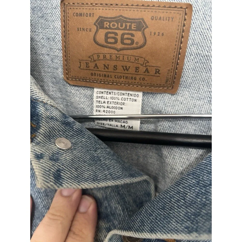 Route 66 Jean Jacket Women's Medium Blue Denim Button Up Casual - Picture 3 of 4